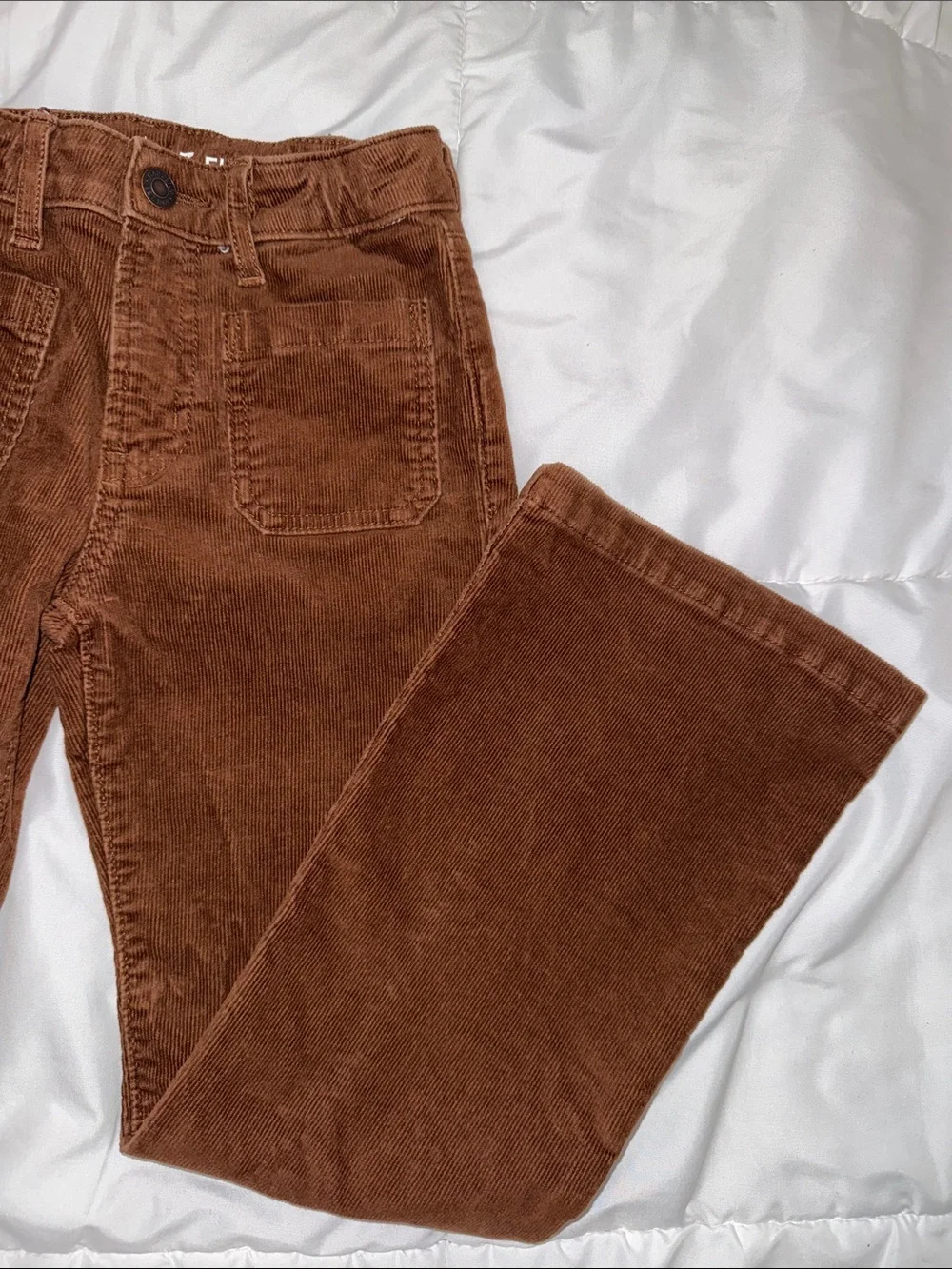 GAP KIDS Flare High Rise Corduroy Jeans - Rust Brown